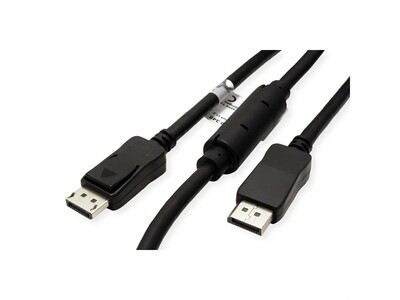Kábel DisplayPort M/M 15m, 4K@60Hz, DP v1.2, 21.6Gbit/s, aktívny, jednosmerný, čierny, pozl. konekt.