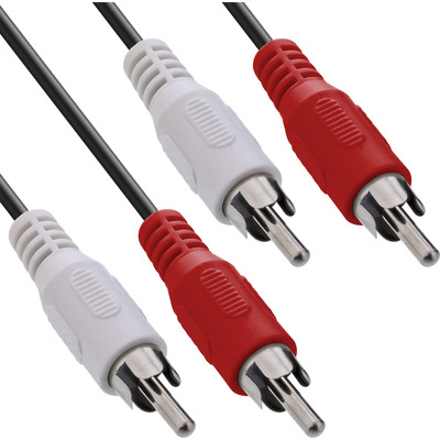 Kábel Cinch 2x audio M/M 20m, čierny