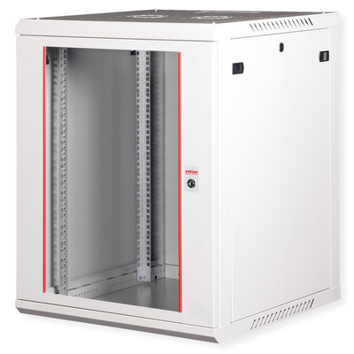 19" Rack na stenu 15U, sivý, 779x600x600mm (HxWxD), odnímateľné bočnice