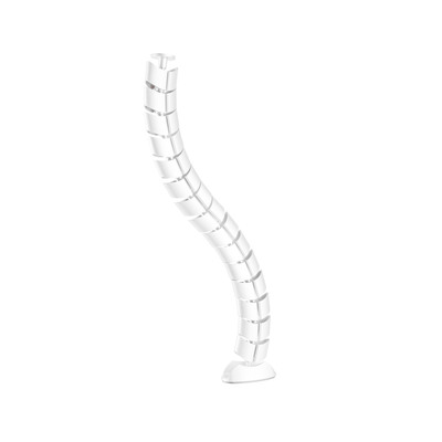 Káblový organizér Flex "chrbtica", 2 komorový, 80cm, montáž k stolu, biely