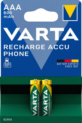 Batéria VARTA RTU nabíjacia AAA (2ks) 1.2V 800mAh NiMH (HR03 58389) 2BL