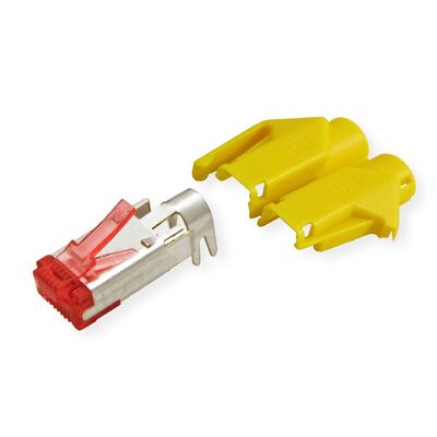 Konektor 8/8 RJ45 cat.6, tienený, HiRose TM21, žltý, 50ks/bal