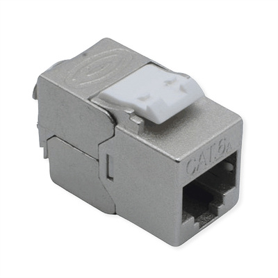 Konektor Keystone cat.6a, tienený, strieborný, beznástrojový (toolless), AWG 22-26, GHMT