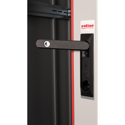 19" Rack na podlahu 42U, 2010x800x1000mm (HxWxD), BASIC, sklenené dvere, sivý