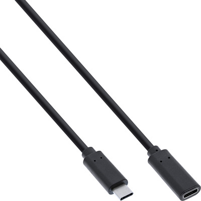 Kábel USB 3.2 Gen 2x2, Typ C CM/CF 1m, 20Gbps, PD 100w 20V5A, predlžovací, čierny