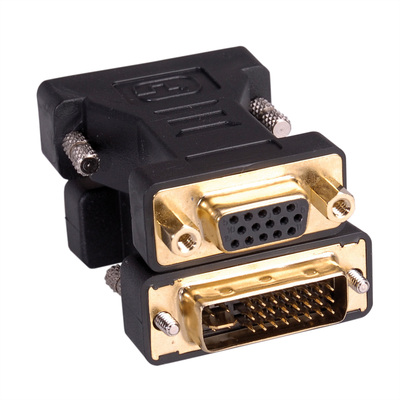 Adaptér DVI-I/VGA M/F, čierny