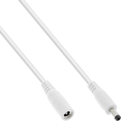 Kábel predlžovací DC 4.0mm / 1.7mm, AWG24, 1m, biely