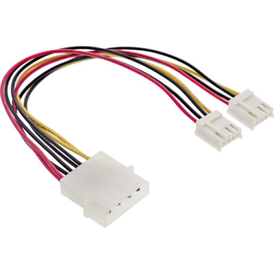 Kábel napájací interný 5.25" Molex 2x 3.5" Floppy "Y" rozdvojka 0.2m