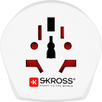 Adaptér cestovný Svet -> Európa (CEE7/7), max. 16A, biely, SKROSS