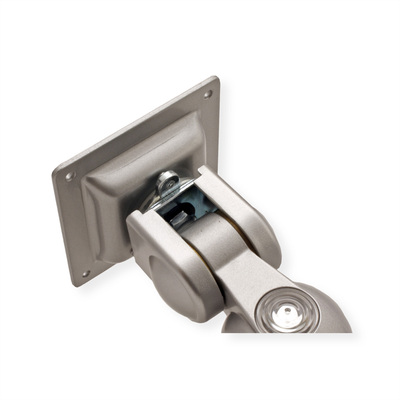 Držiak pre 2x monitor na stôl, úchyt o dosku, max 8kg, ramneno 620mm, VESA 75/100, strieborný