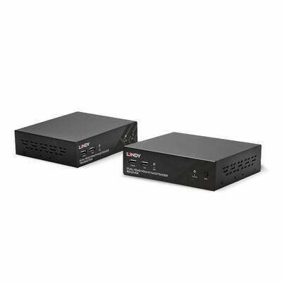 Predĺženie KVM cez TP do 100m, HDMI, USB, RS-232, Audio (3,5mm jack), IR (obojsmerné) DUAL VIEW
