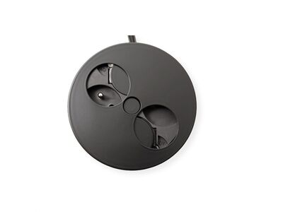 TWIST 2xUTE 230V, 2m kábel 1.5mm², vidlica CEE7/7, čierny matný