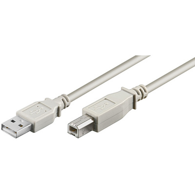 Kábel USB 2.0 A-B M/M 1.8m, High Speed, sivý LC