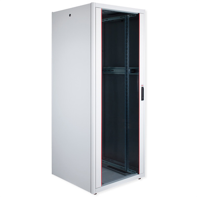 19" Rack na podlahu 42U, 2053x800x800mm (HxWxD), PRO, sklenené dvere, sivý