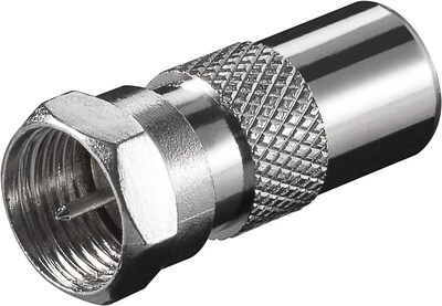Adaptér IEC TV/F-konektor M/M, priamy, Zn, 10ks/bal