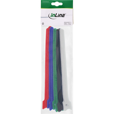 Zväzovacie lanko, suchý zips, 240x12mm, farebné (5 farieb), 10ks/bal