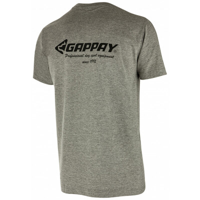 Tričko s krátkym rukávom s logom GAPPAY, unisex, sivé, XXL