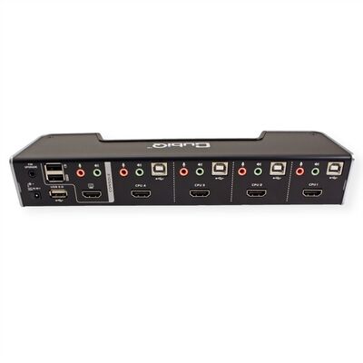KVM switch/prepínač 4PC, HDMI, USB, audio, USB hub2.0