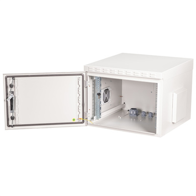 19" Rack na stenu 7U, sivý, 510x600x600mm (HxWxD), RAL7035, IP55, vonkajší, odnímateľné bočnice