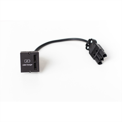 Modul pre BACHMANN, nabíjací/charger, 2xUSB (USB A), 2.4A, 0.2m, GST18, čierny