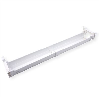 Káblový organizér, žľab na káble pod stôl, plast (ABS), 858x182x118mm (DxHxV), biely