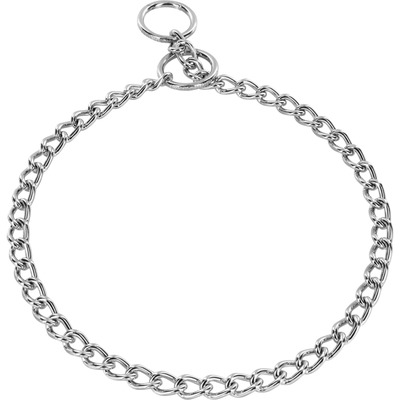 Obojok retiazkový sťahovací 2.5mm/60cm, malé oko, chrómovaná oceľ, HS