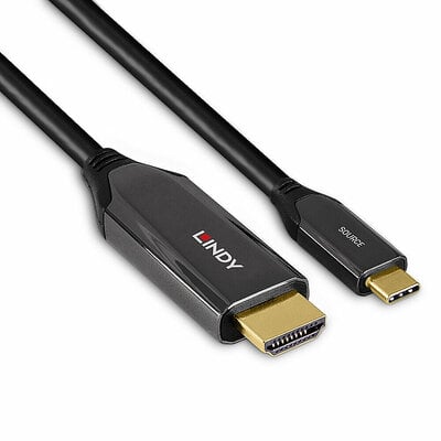 Kábel USB 3.1 Typ C na HDMI M/M 3m, 8K@60Hz, 48G, čierny