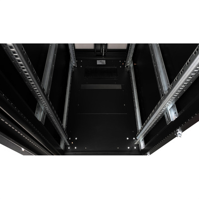 19" Rack na podlahu 36U, 1705x600x1000mm (HxWxD), PRO, Plexiglas, čierny