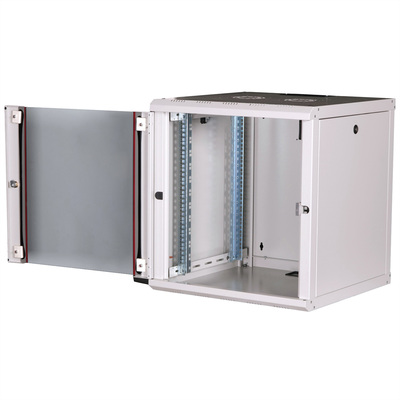 19" Rack na stenu 12U, sivý, 640x600x600mm (HxWxD), RAL7035, PRO, odnímateľné bočnice