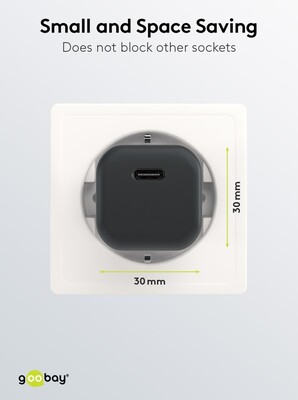 Nabíjačka USB 230V 1port, 1xUSB Typ C, 30W, Power Delivery, Fast Charge, Nano, čierna