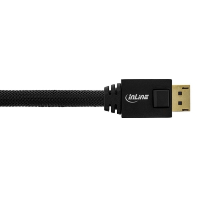 Kábel DisplayPort M/M 20m, 4K@60Hz, DP v1.2, 21.6Gbit/s, čierny, pozl. konekt., jednosmerný, aktívny