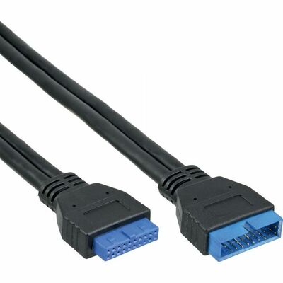 Kábel USB 3.2 Gen 1, interný 19pin M/F 0.35m, predlžovací