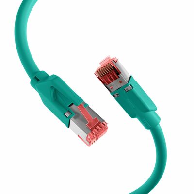 S/FTP (PiMF) Patchkábel LSOH 0.5m cat.6a, zelený, Cu UC900 s TM21