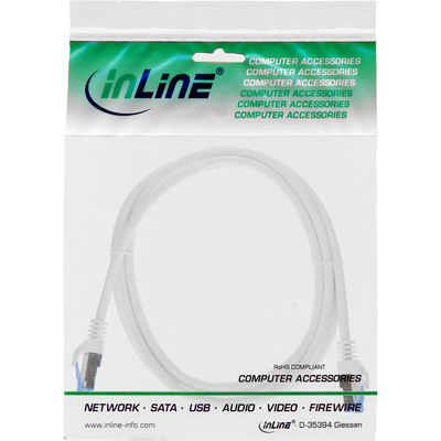 S/FTP (PiMF) Patchkábel LSOH TPE 0.5m cat.6a, biely, CCA, flexibilný