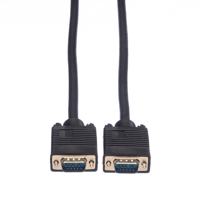 Kábel VGA M/M 6m, prepojovací, tienený, čierny