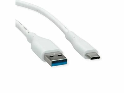 Kábel USB 3.2 Gen 1, AM/CM Typ C 2m, 5Gbps, biely