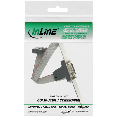 Lišta do PC s 1x RS232 9pin, 0.25m káblom