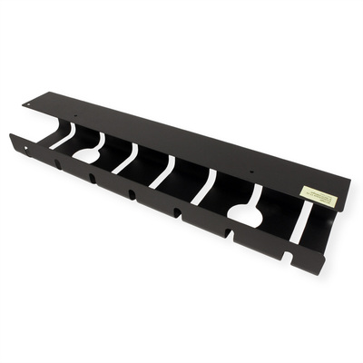 Káblový organizér, žľab na káble pod stôl, hliníkový, 530x110x80mm (DxHxV), čierny, 2ks/bal