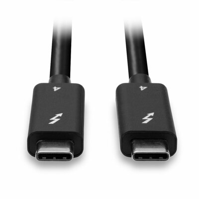 Kábel Thunderbolt 4 (USB 3.1 Typ C) M/M 2m, 40GBit/s (Power Delivery 20V5A) , čierny