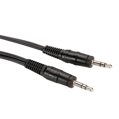 Kábel 3.5mm stereo jack M/M 5m, čierny