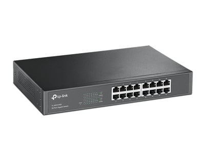 Switch Gigabit 16port, kovový, čierny, montáž do 19'', TP-LINK 