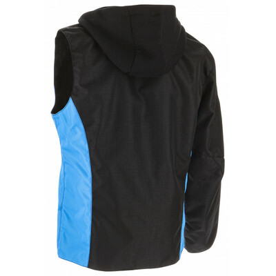 Vesta CHAMPION figurantská, s odnímateľnou kapucňou, odľahčená, čierna+modrá XL