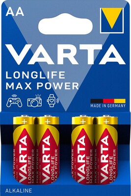 Batéria VARTA Longlife Max Power Alkalická AA (4ks) 1.5V (LR6) 4BL