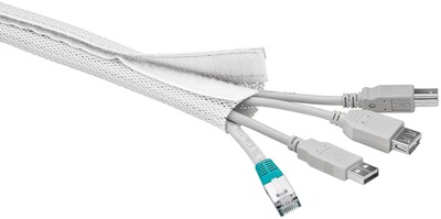 Káblový organizér Kábel Fix, suchý zips, 1.8m, ⌀ 20-40mm, biely