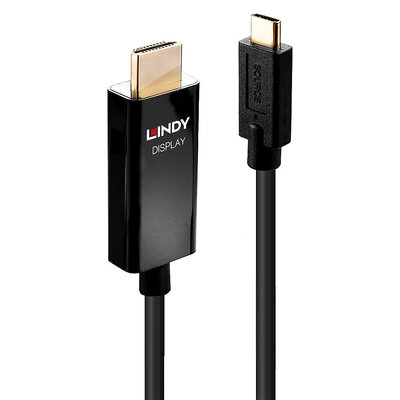 Kábel USB 3.1 Typ C na HDMI M/M 1m, gen.2, 4K2K@60Hz, čierny