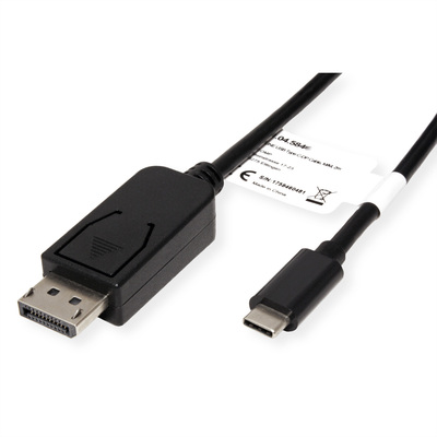 Kábel USB 3.1 Typ C na DisplayPort M/M 1m, 4K@60Hz UHD, čierny
