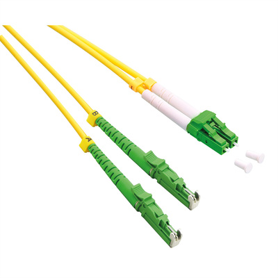 Fiber kábel LC/APC-E2000/APC, 2m Duplex OS2(9/125µm), LSOH, 3mm, žltý