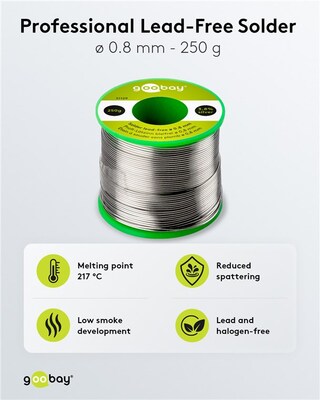 Cín pájkovací o priemere 0.8mm 250g špulka - bezolovnatý