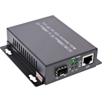 Optický konvertor RJ45 - SFP, GigabitEthernet, SingleMode, čierny