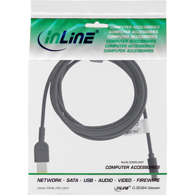 Kábel USB Typ C napájací 2m, USB C / DC konektor štvorcový (Lenovo), 65w, čierny